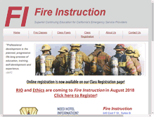 Tablet Screenshot of fireinstruction.org